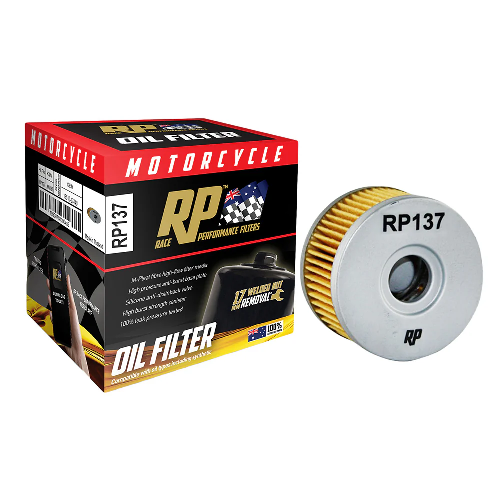 Race Performance Motorcycle Oil Filter - RP137 KN-137