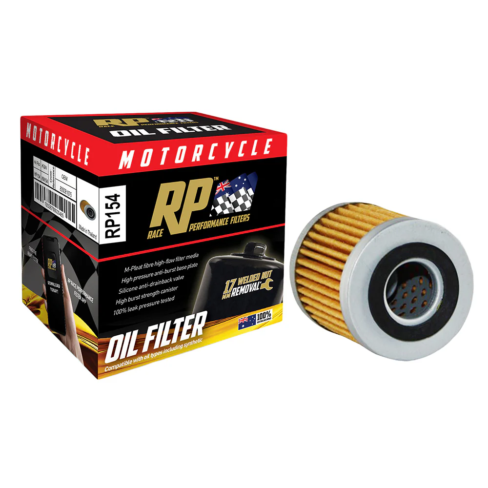 Race Performance Motorcycle Oil Filter - RP154 KN-154