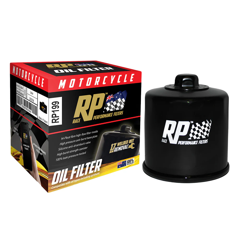 Race Performance Motorcycle Oil Filter - RP199 KN-199