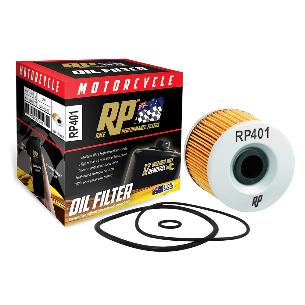 Race Performance Motorcycle Oil Filter - RP401 KN-401