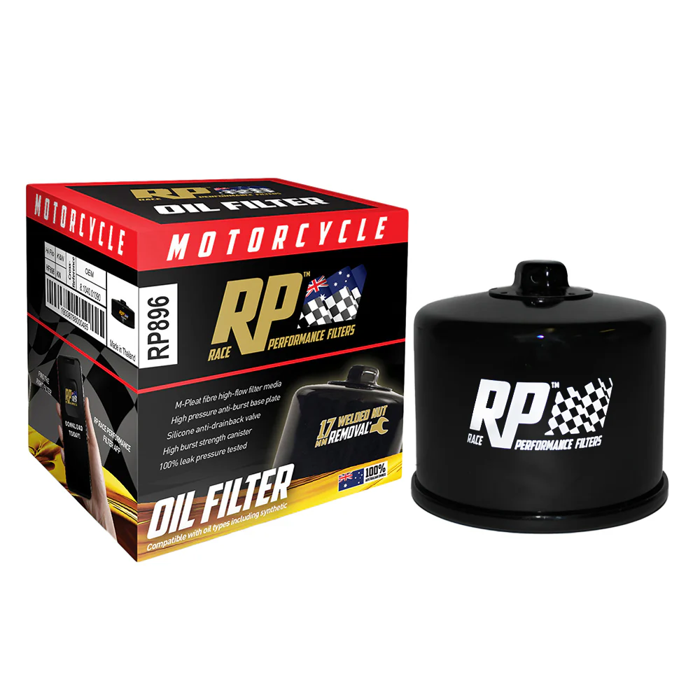 Race Performance Motorcycle Oil Filter - RP896 KN-896