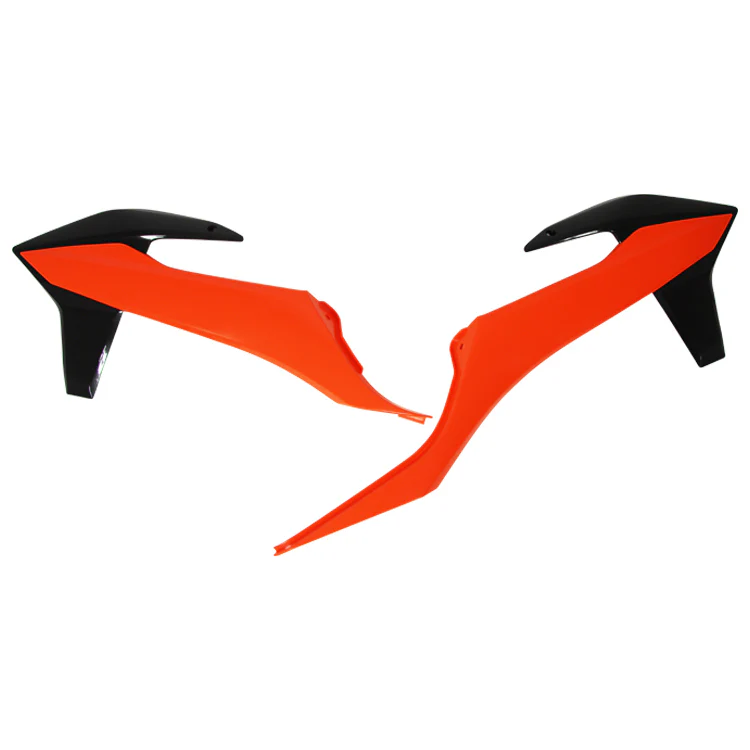 Rtech Radiator Shrouds - Orange / Black