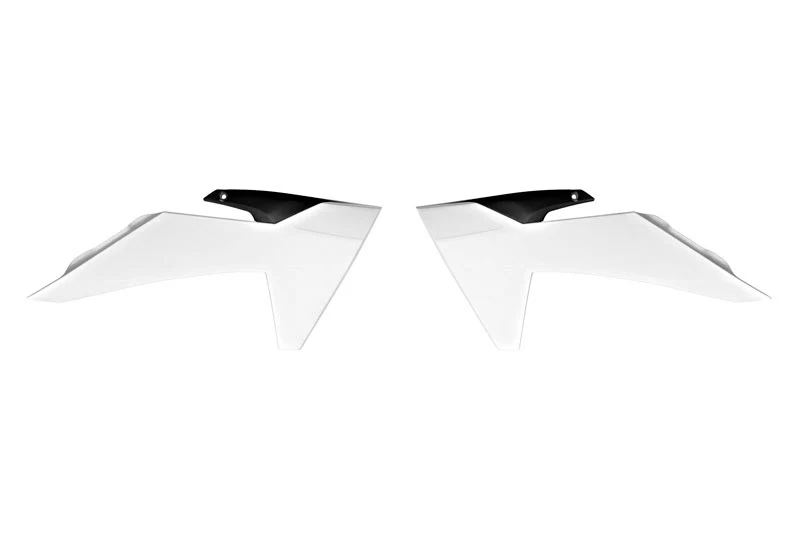 Rtech Radiator Shrouds - White / Black
