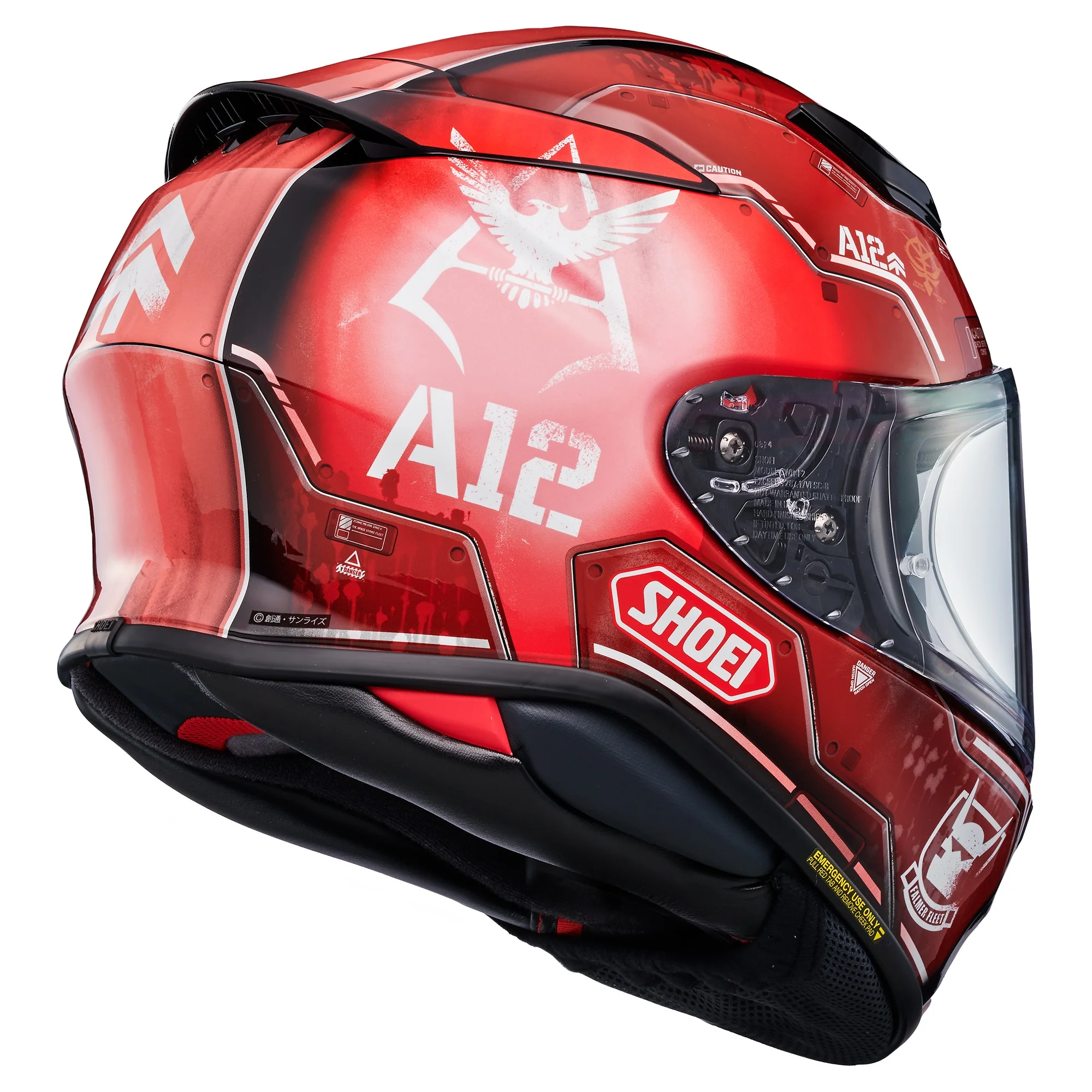 Shoei NXR2 Helmet MS-06S Char Zaku II TC-1 - Red - Image 3