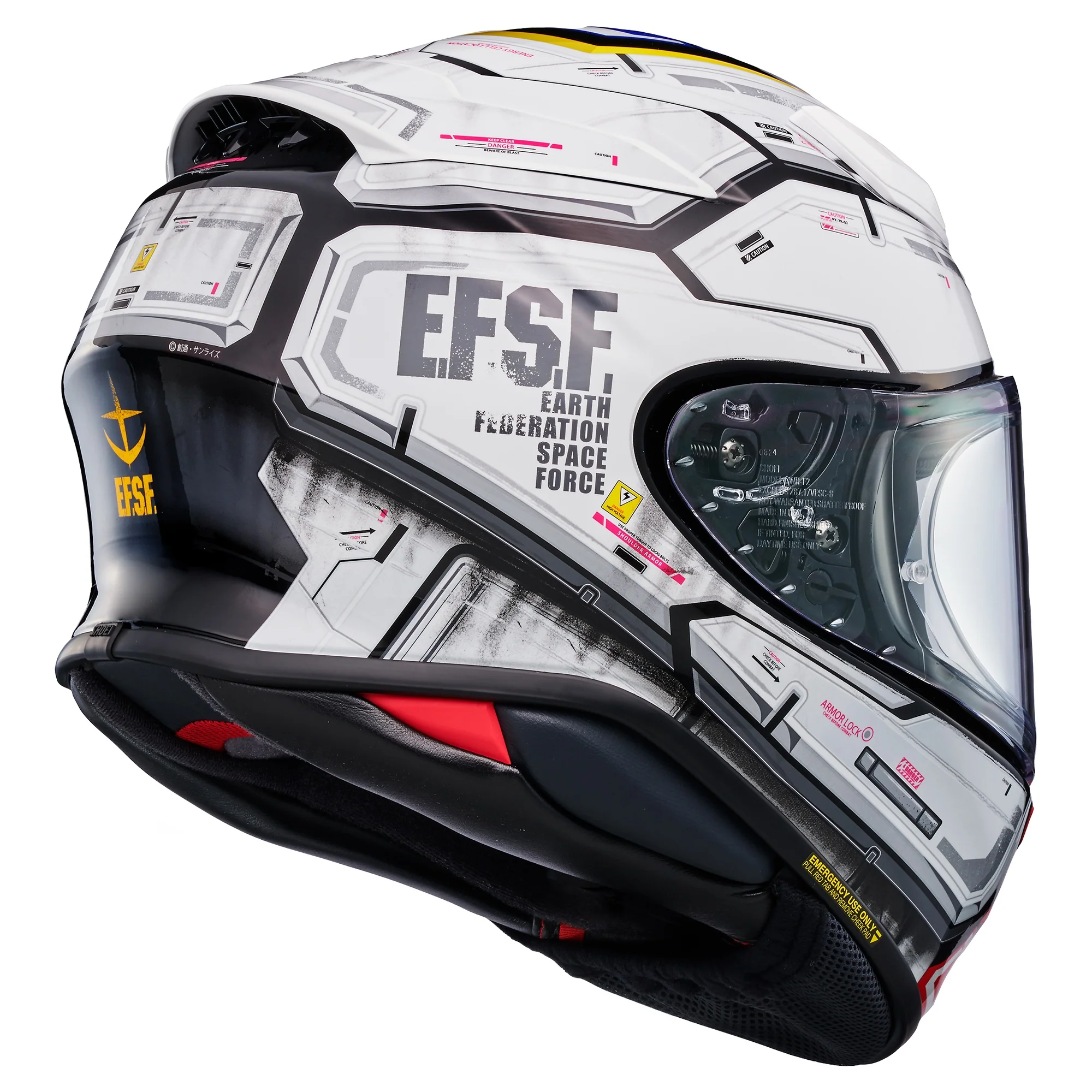 Shoei NXR2 Helmet RX-78-02 Gundam TC-10 - Blue / White / Red - Image 3