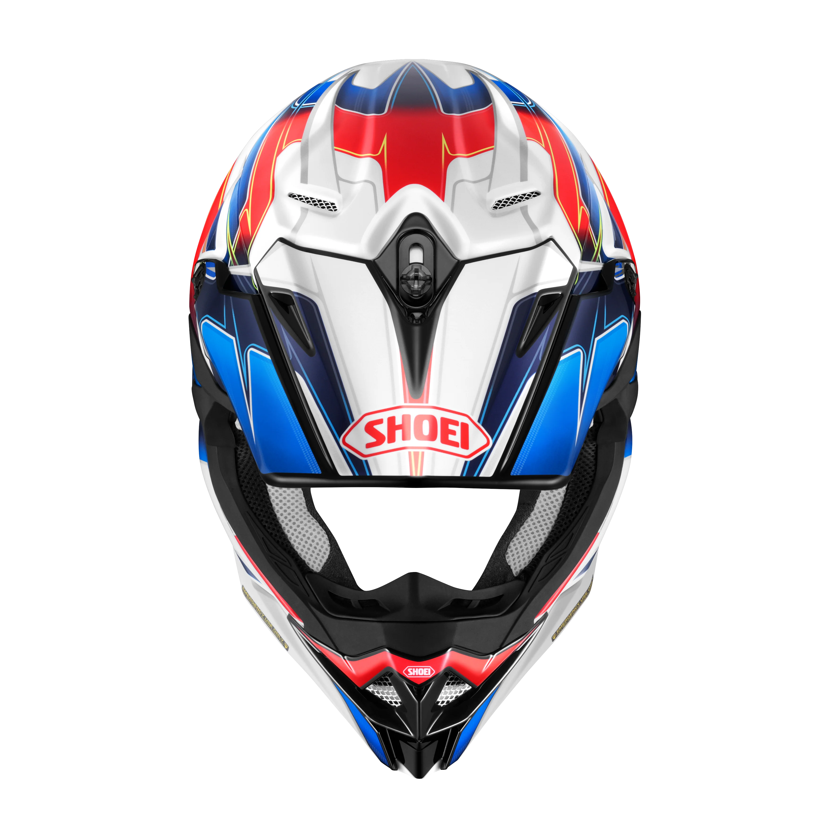 Shoei VFX-WR06 Helmet Sparkle TC-10 - Blue / Red / White - Image 3