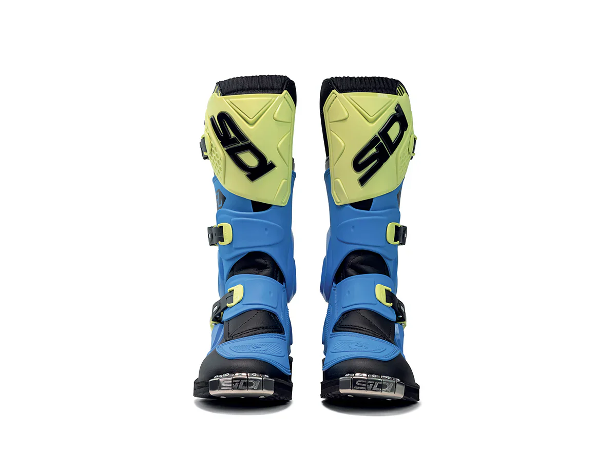 Sidi Youth Flame Boots - Blue / Lime - Image 3