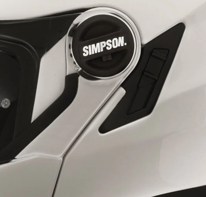 Simpson Darksome Modular Helmet - White - Image 3