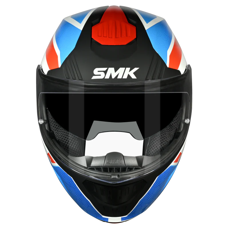 SMK Gullwing Sonic Modular Helmet - White / Blue / Red GL153 - Image 2