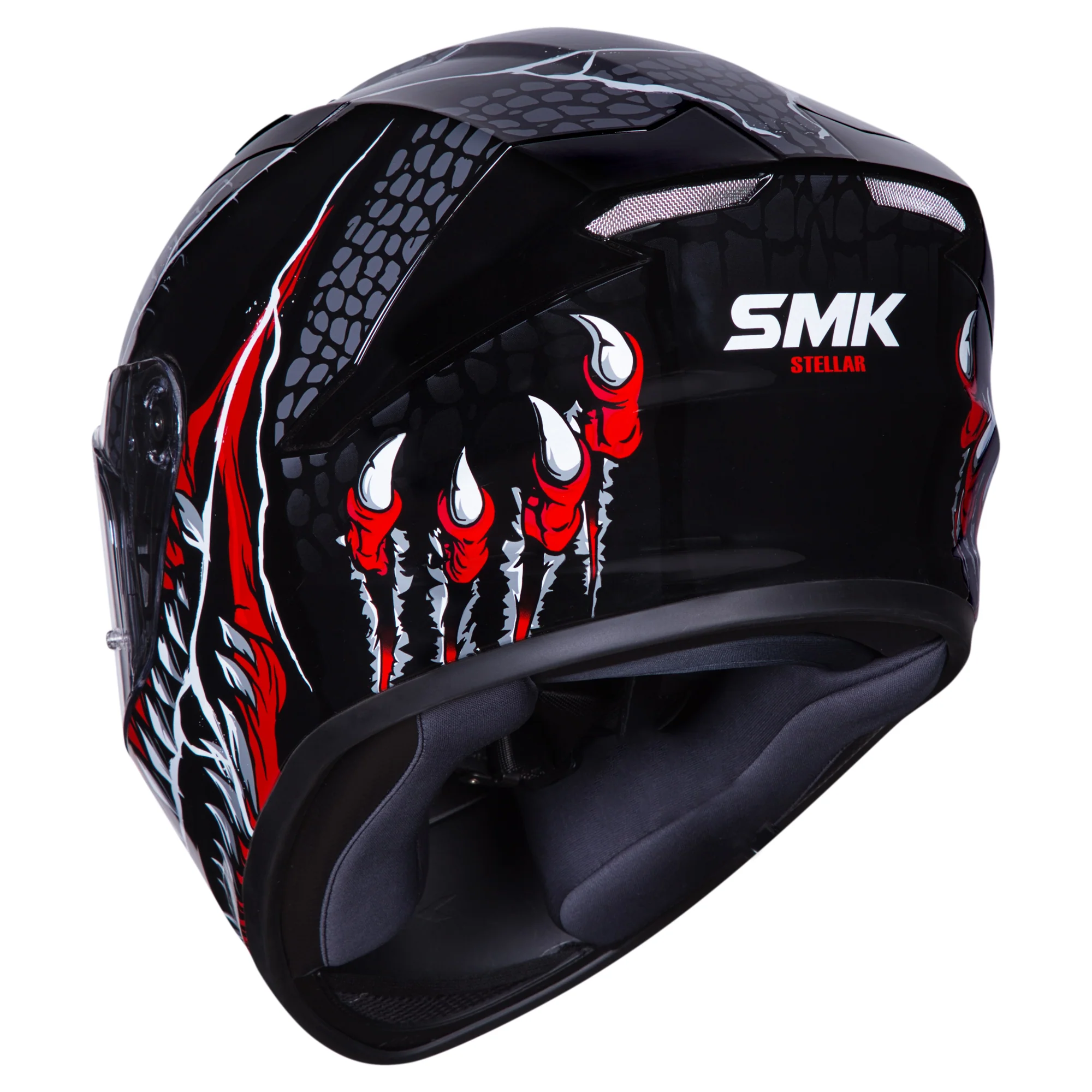 SMK Stellar Taotei Helmet - Black / Red GL263 - Image 2