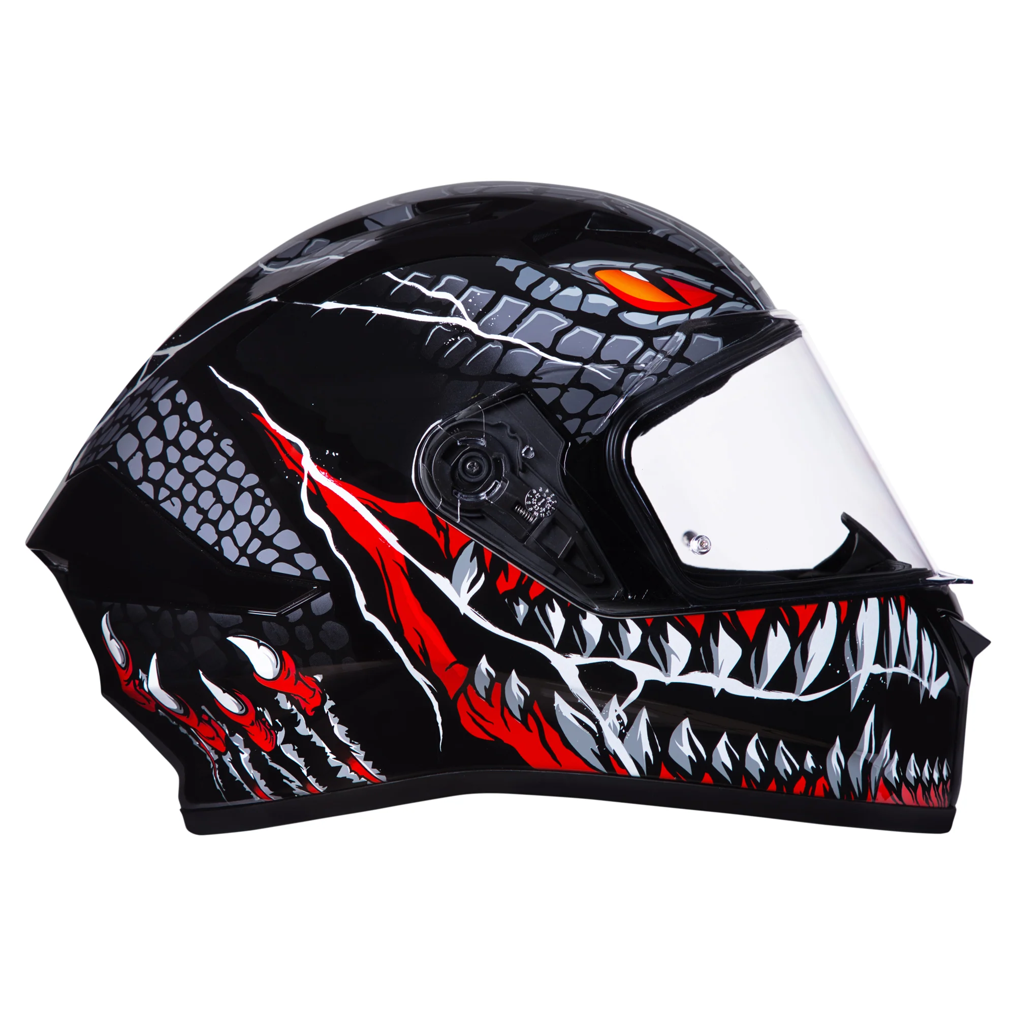 SMK Stellar Taotei Helmet - Black / Red GL263 - Image 3