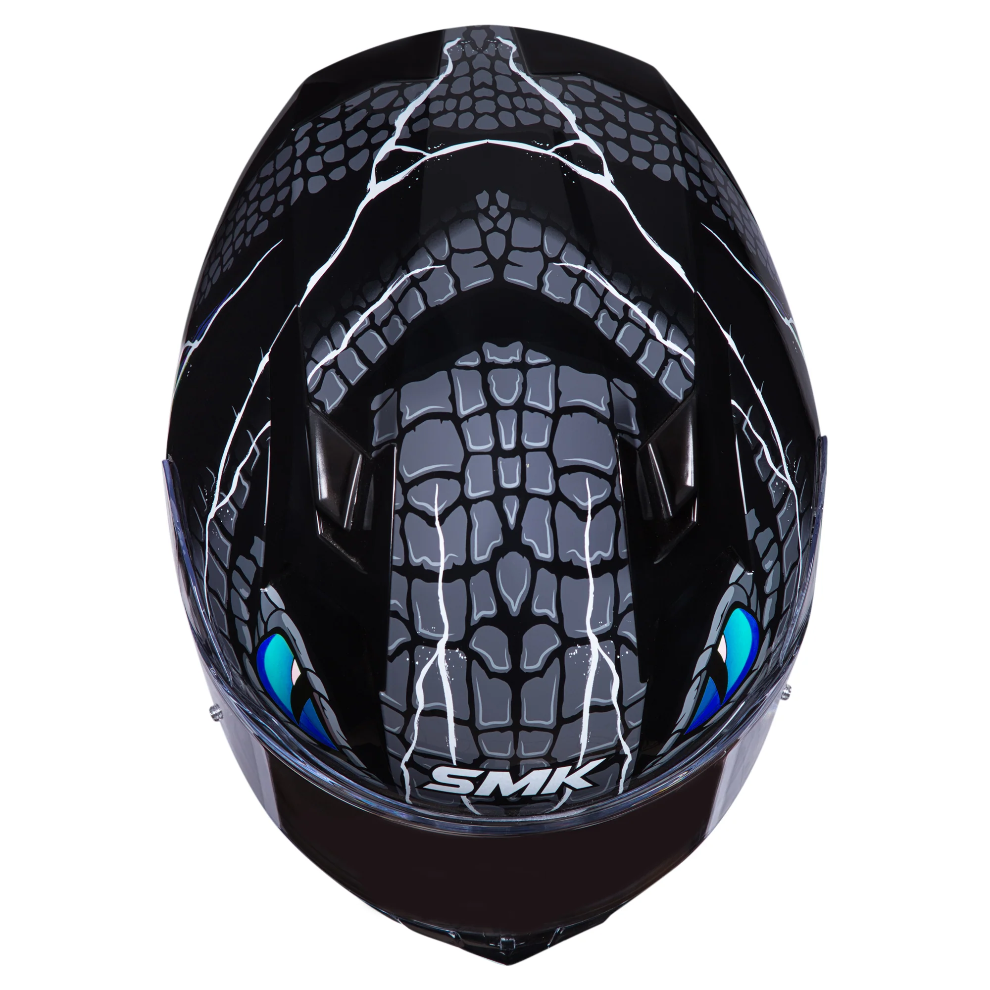 SMK Stellar Taotei Helmet - Black / Blue GL265 - Image 5