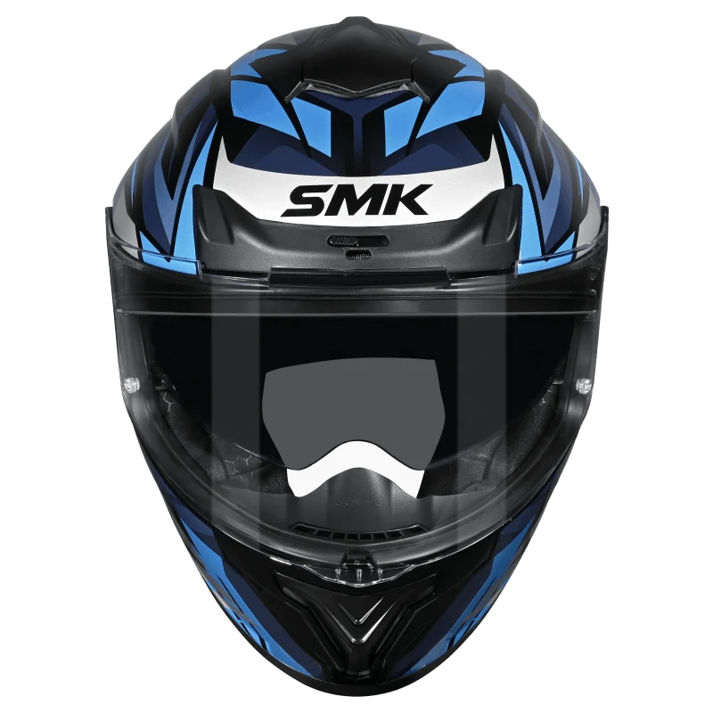 SMK Typhoon 06 Rival Helmet - Black / Grey / Blue GL256 - Image 3