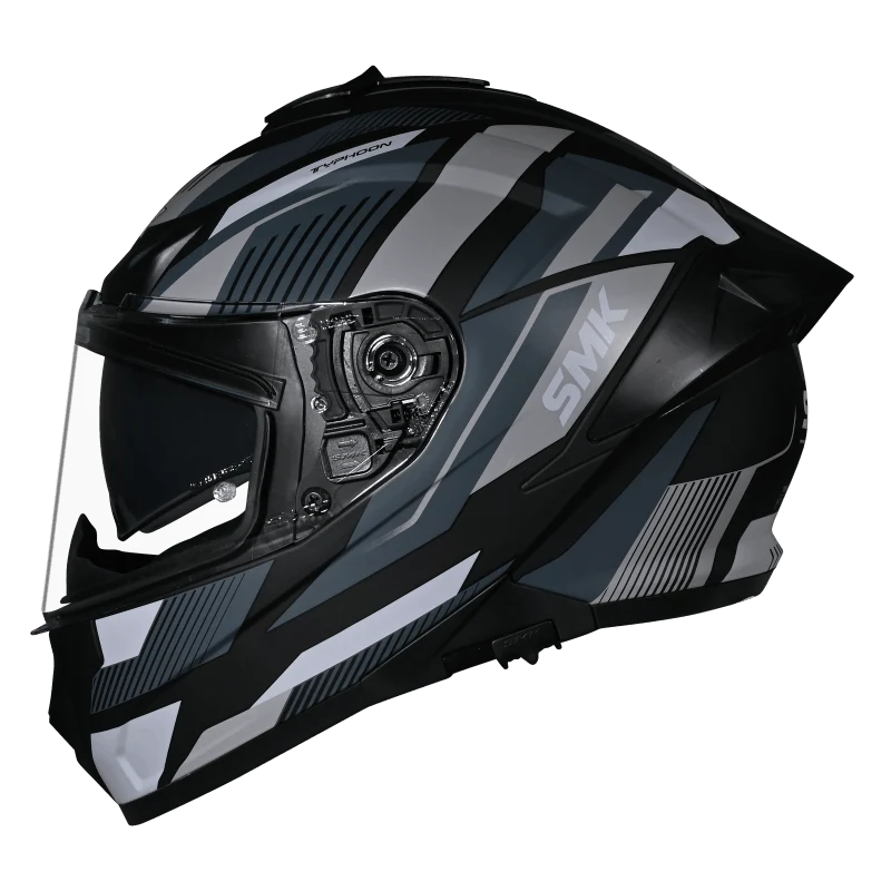 SMK Typhoon 06 Sparko Helmet - Black / Grey MA266 - Image 3