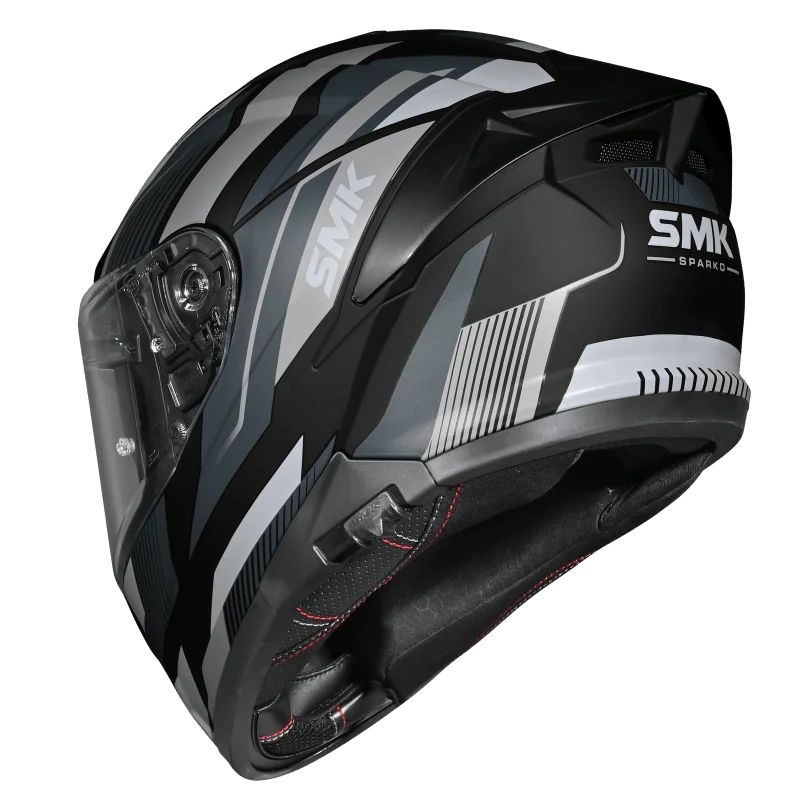 SMK Typhoon 06 Sparko Helmet - Black / Grey MA266 - Image 4