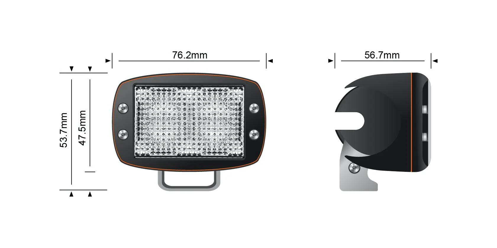 Stedi 10W Mini V2 LED Amber Flood Light - Image 7