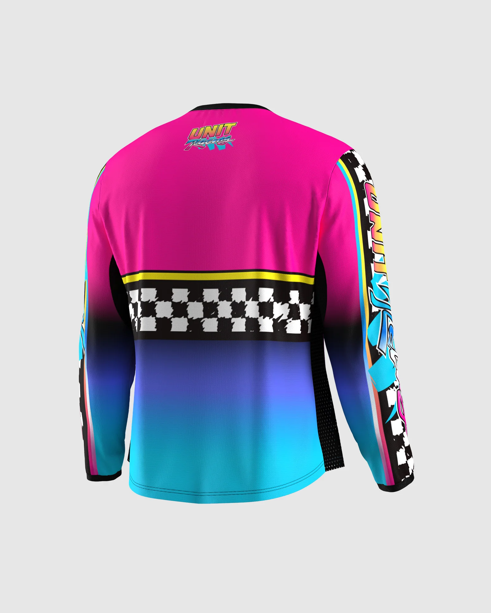 Unit MX26 Kids Turbo Jersey - Pink / Blue - Image 2