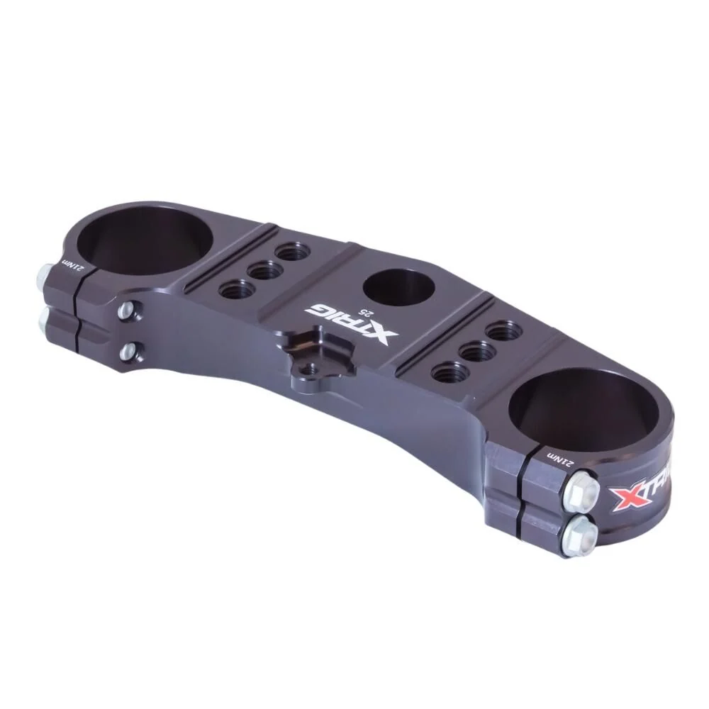 Xtrig Top Triple Clamp M12 Offset 21.5mm - Black