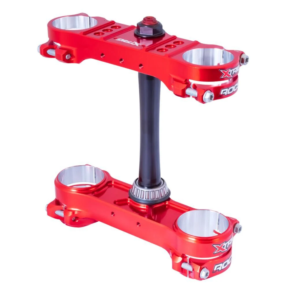 Xtrig Triple Clamps ROCS Pro Offset 20-22mm - Red