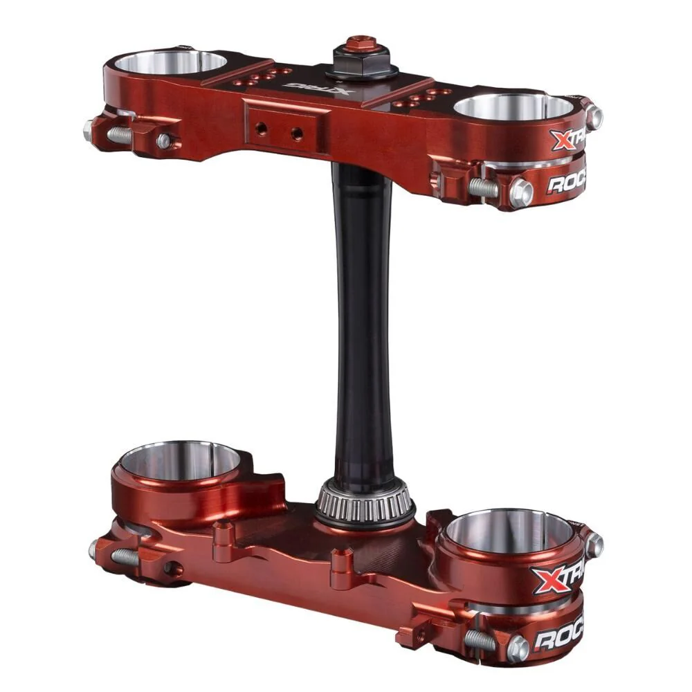 Xtrig Triple Clamps ROCS Pro Offset 23-25mm - Brown